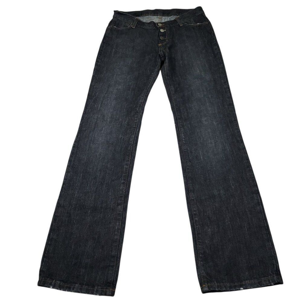 READ Alexander Mcqueen Low Rise Straight Leg Button Fly Jeans Black Faded